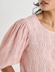 Whistle Textured Knit Blouse, Blush product photo View 04 S