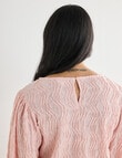 Whistle Textured Knit Blouse, Blush product photo View 05 S