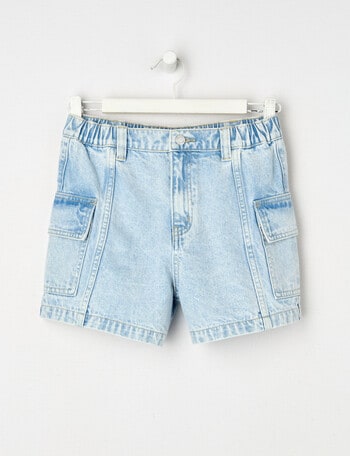 Switch Cargo Denim Shorts, Cali Blue product photo