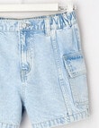 Switch Cargo Denim Shorts, Cali Blue product photo View 02 S