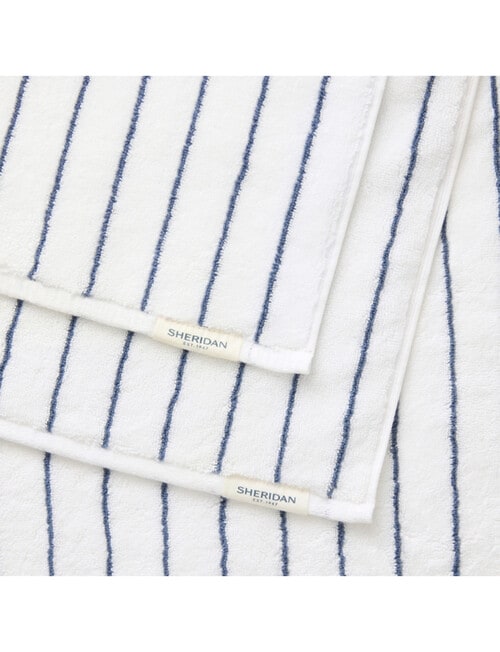 Sheridan Aven Stripe Towel Range, White product photo
