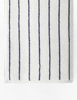 Sheridan Aven Stripe Towel Range, White product photo View 02 S