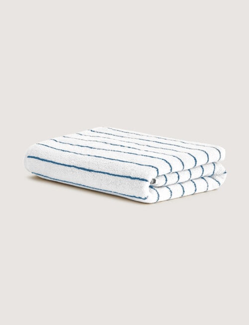 Sheridan Aven Stripe Towel Range, White product photo View 03 L