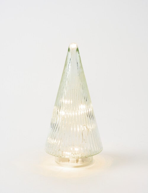 Christmas Shop Glass LED Tree Clear, Small product photo