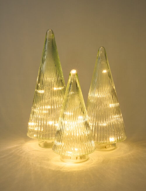 Christmas Shop Glass LED Tree Clear, Medium product photo View 05 L