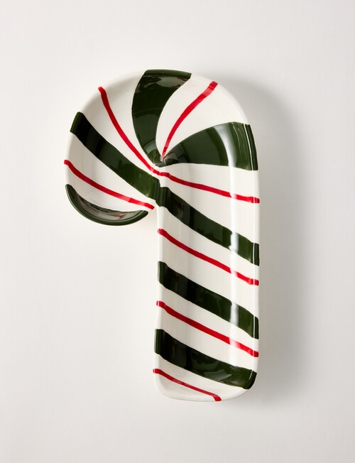 Christmas Shop Candy Cane Dish, Green & Red product photo View 02 L