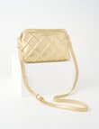 Boston + Bailey Embossed Metallic Crossbody Bag, Gold product photo