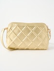 Boston + Bailey Embossed Metallic Crossbody Bag, Gold product photo View 02 S