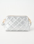Boston + Bailey Embossed Metallic Crossbody Bag, Silver product photo View 02 S