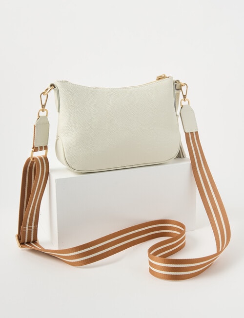 Boston + Bailey Leather Tassel Crossbody Bag, Ivory product photo View 02 L