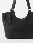 Boston + Bailey Leather Tassel Tote Bag, Black product photo View 03 S