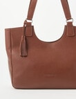 Boston + Bailey Leather Tassel Tote Bag, Dark Brown product photo View 03 S