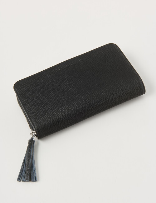 Boston + Bailey Leather Tassel Full Wallet, Black product photo
