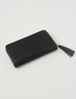 Boston + Bailey Leather Tassel Full Wallet, Black product photo View 02 S
