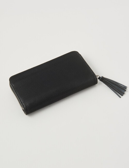 Boston + Bailey Leather Tassel Full Wallet, Black product photo View 02 L