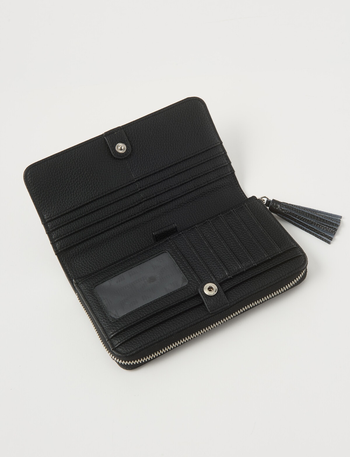 Boston + Bailey Leather Tassel Full Wallet, Black - Wallets