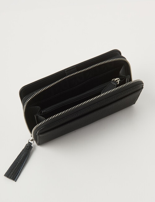 Boston + Bailey Leather Tassel Full Wallet, Black product photo View 04 L