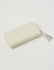 Boston + Bailey Leather Tassel Full Wallet, Ivory product photo View 02 S