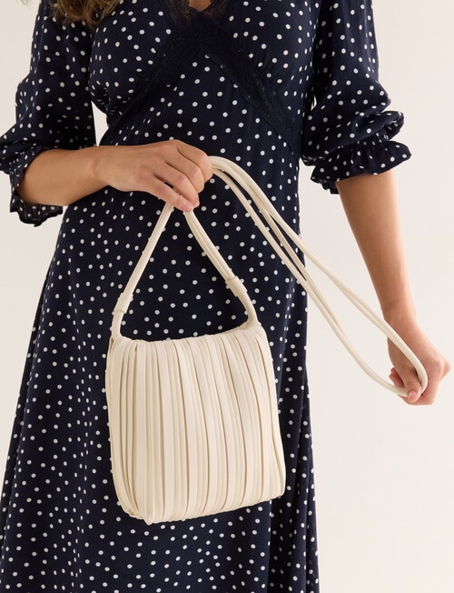 Whistle Accessories Gathered Crossbody Bag, Ivory product photo