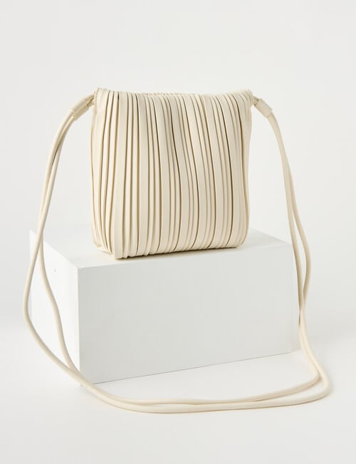 Whistle Accessories Gathered Crossbody Bag, Ivory product photo View 02 L
