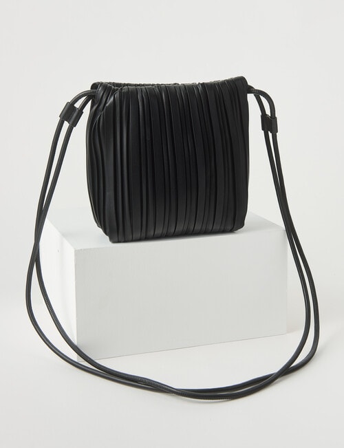 Whistle Accessories Gathered Crossbody Bag, Black product photo View 03 L