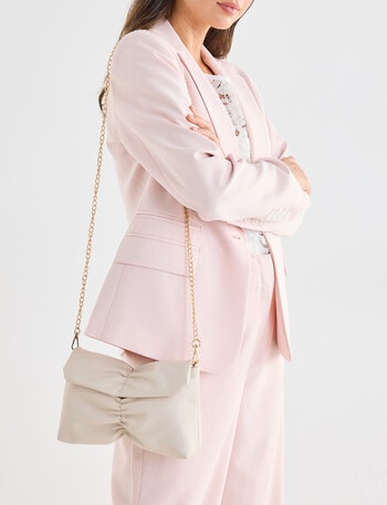 Whistle Accessories Ruched Clutch Bag, Ivory product photo