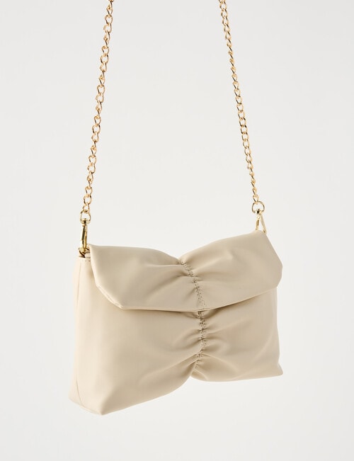 Whistle Accessories Ruched Clutch Bag, Ivory product photo View 02 L