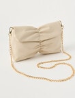 Whistle Accessories Ruched Clutch Bag, Ivory product photo View 05 S