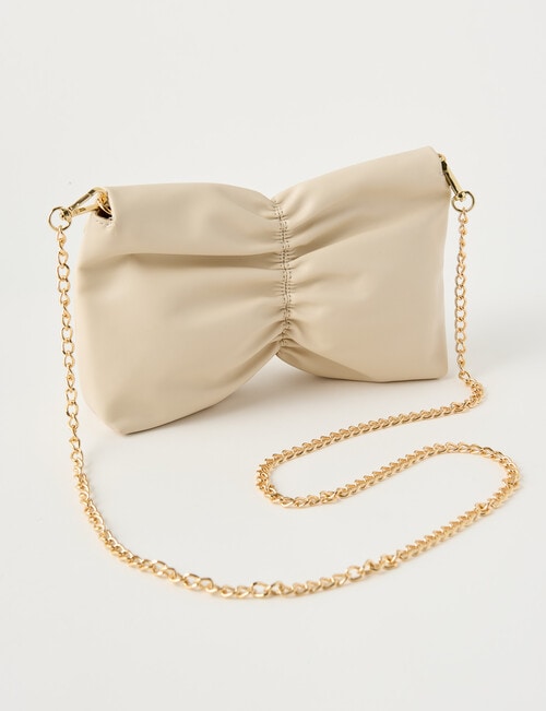 Whistle Accessories Ruched Clutch Bag, Ivory product photo View 06 L