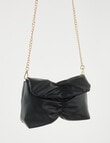 Whistle Accessories Ruched Clutch Bag, Black product photo