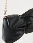 Whistle Accessories Ruched Clutch Bag, Black product photo View 03 S