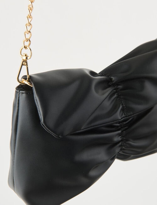 Whistle Accessories Ruched Clutch Bag, Black product photo View 03 L