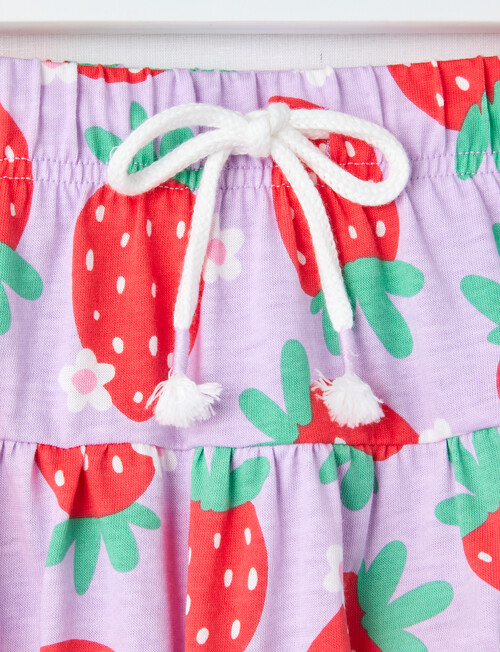 Mac & Ellie Strawberry Daisies Knit Skort, Lilac product photo View 02 L