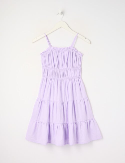 Switch Mia Tiered Linen Blend Dress, Lilac product photo