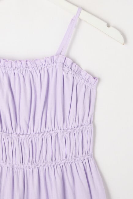 Switch Mia Tiered Linen Blend Dress, Lilac product photo View 02 L