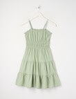 Switch Mia Tiered Linen Blend Dress, Sage product photo