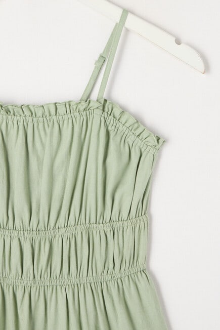 Switch Mia Tiered Linen Blend Dress, Sage product photo View 02 L