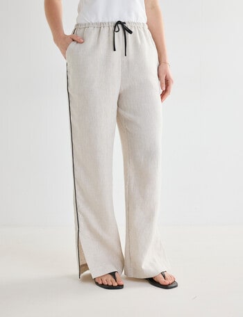 Mineral Haven Linen Wide Leg Pant, Natural product photo