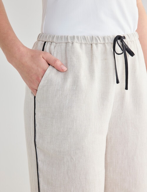 Mineral Haven Linen Wide Leg Pant, Natural product photo View 04 L