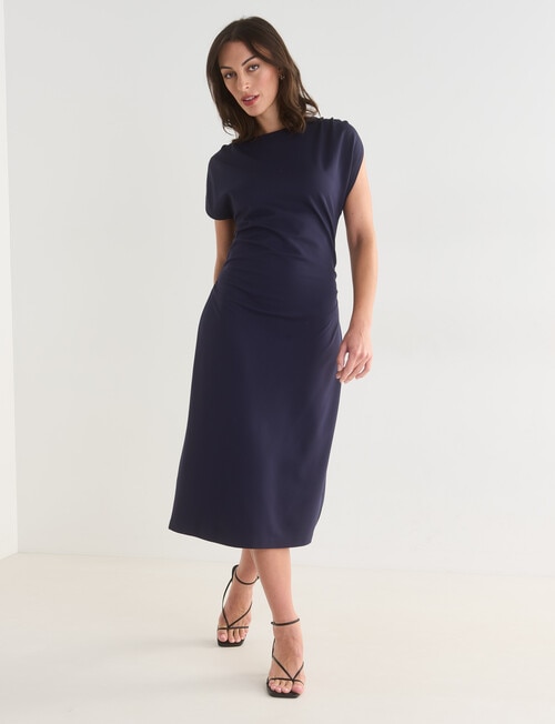 Oliver Black Cap Sleeve Workwear Dress, Navy product photo