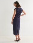 Oliver Black Cap Sleeve Workwear Dress, Navy product photo View 02 S