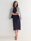 Oliver Black Cap Sleeve Workwear Dress, Navy product photo View 03 S
