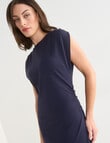 Oliver Black Cap Sleeve Workwear Dress, Navy product photo View 06 S