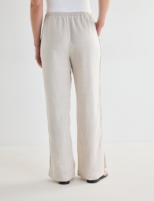 Mineral Haven Linen Wide Leg Pant, Natural product photo View 02 L