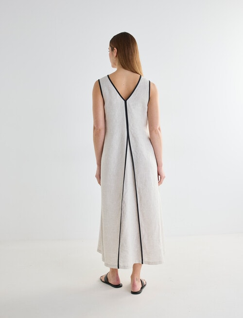 Mineral Haven Linen Midi Dress, Natural product photo View 02 L