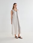 Mineral Haven Linen Midi Dress, Natural product photo View 03 S