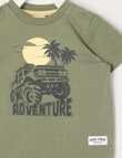 Teeny Weeny Play Time Jeep Short Sleeve Tee, Khaki product photo View 02 S