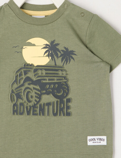 Teeny Weeny Play Time Jeep Short Sleeve Tee, Khaki product photo View 02 L