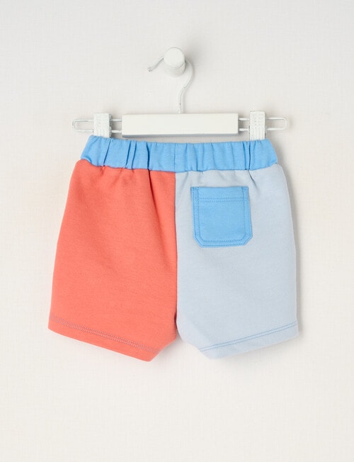 Teeny Weeny Play Time Bright Colour Block Shorts, Yellow & Blue product photo View 02 L