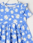 Teeny Weeny Play Time Daisy Low-High Dress, Blue product photo View 02 S